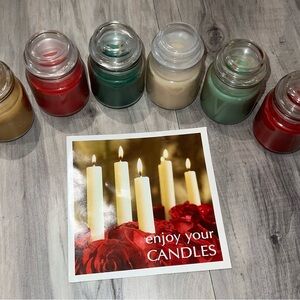 Set of 6 Colorful Scented Candles with gift bags